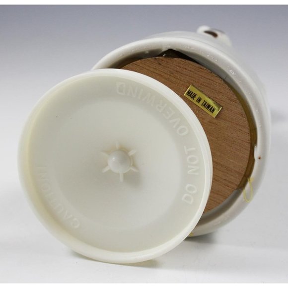 Vtg 1983 Action Industries Porcelain Musical Figure "Raindrops" Girl w/Fawn Bird - Picture 6 of 8